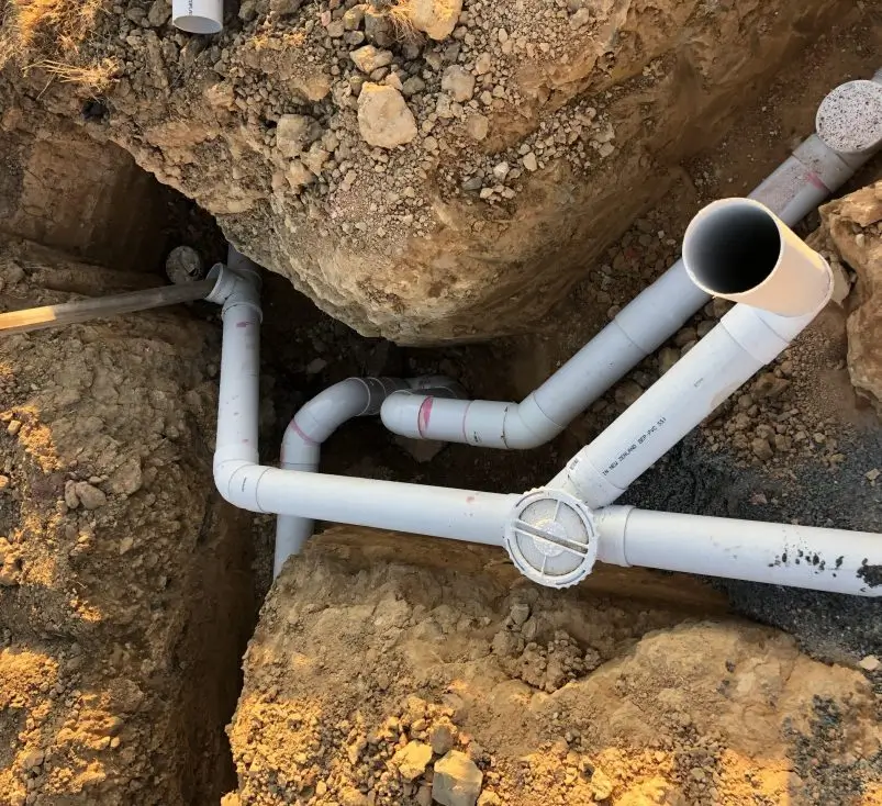 Drain Layer Kapiti drain layer with excavator digging foundation drains.