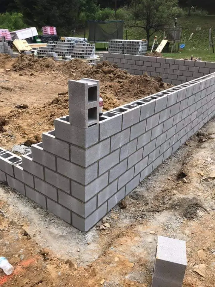 Retaining Walls Kapiti Coast with concrete block design.