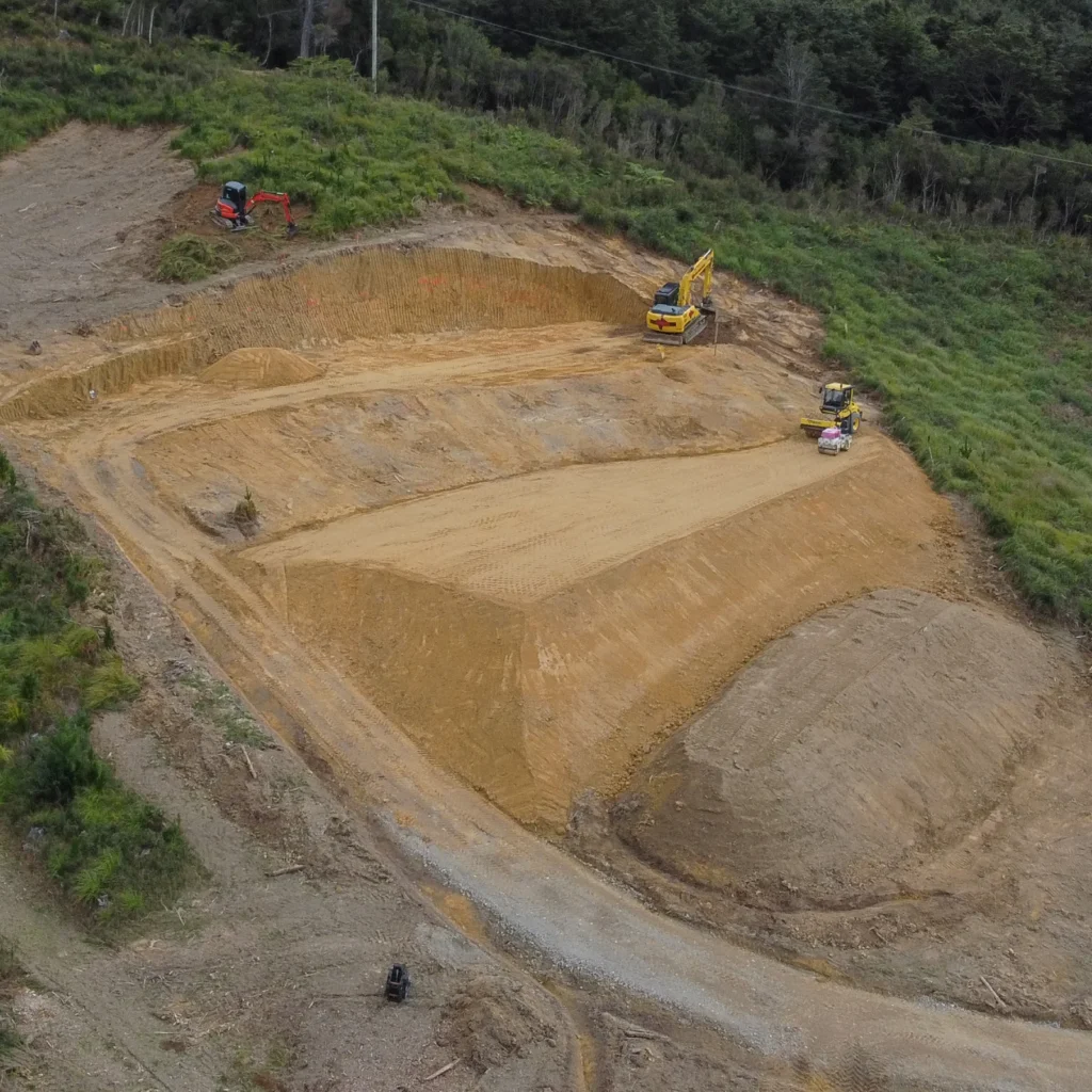 Earthworks kapiti and landscape construction kapiti preparing terraced land