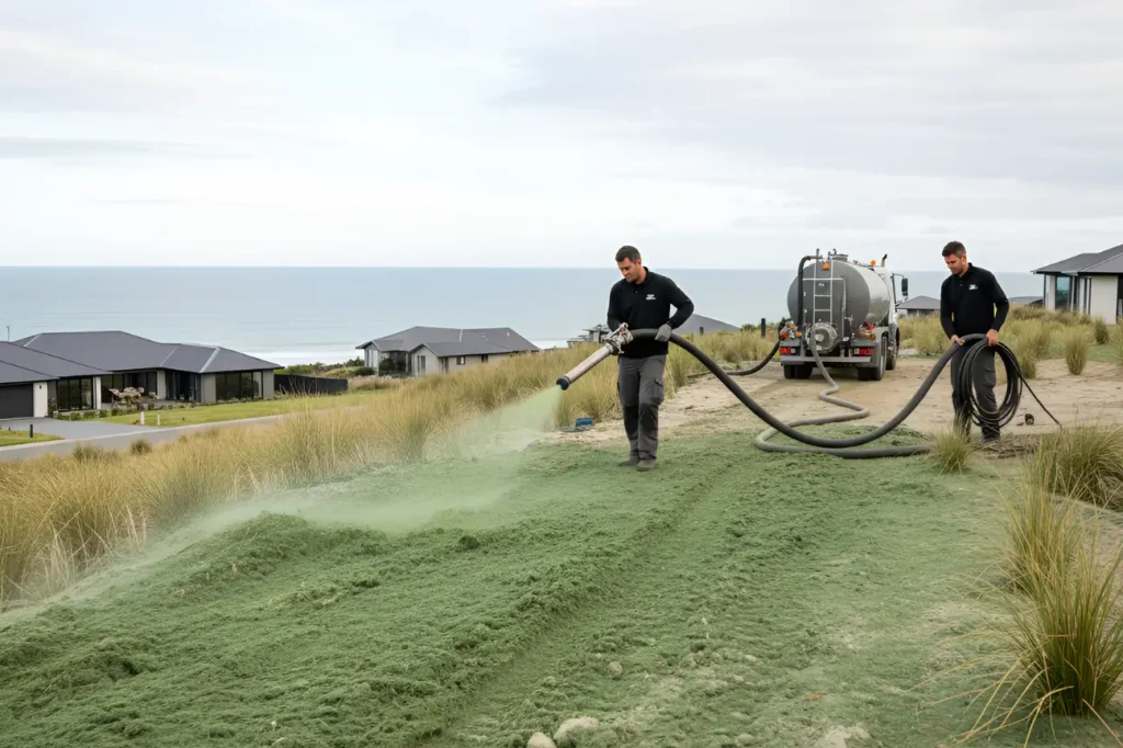 Comprehensive Hydroseeding Kapiti services combining advanced earthworks and seeding techniques for lasting landscape results